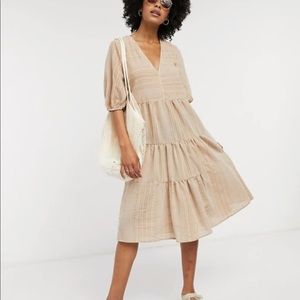VILA•tiered smocked peasant dress